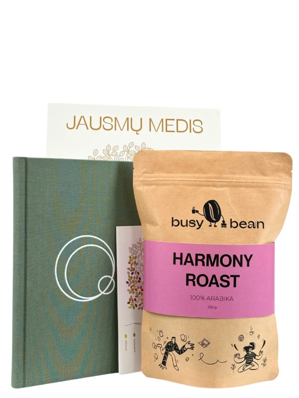 Dėkingumo dienoraštis, jausmų medis ir Harmony Roast kava